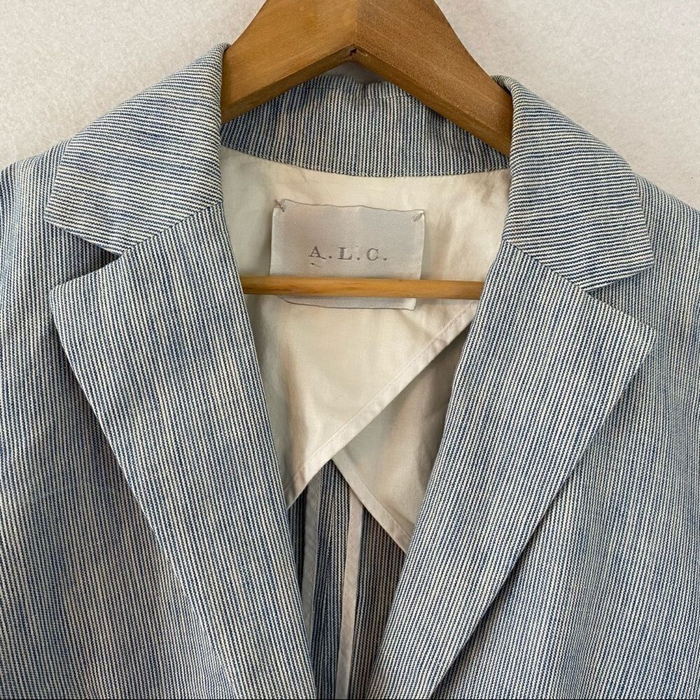 A.L.C. Pinstripe One Button Blazer - Picture 3 of 9